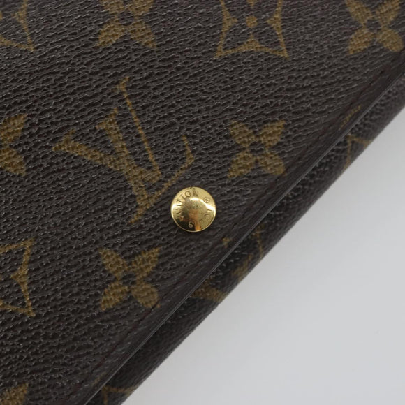 LOUIS VUITTON Porte Monnaie Billets Tresor Wallet M61730 LV Auth 194316A