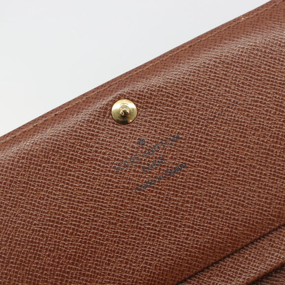 LOUIS VUITTON Porte Monnaie Billets Tresor Wallet M61730 LV Auth 194316A