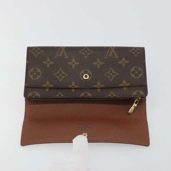 LOUIS VUITTON Pochette Porte Monnaie Credit Long Wallet M61726 LV Auth 194317A