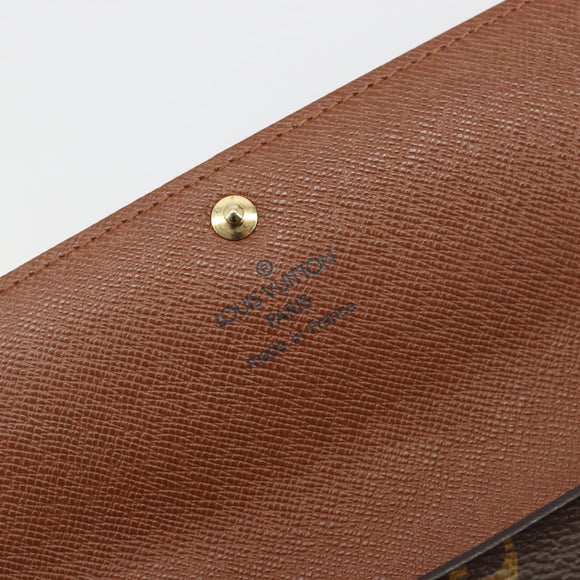 LOUIS VUITTON Pochette Porte Monnaie Credit Long Wallet M61726 LV Auth 194317A