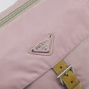 PRADA Shoulder Bag Nylon Pink Silver Auth 194319A-14