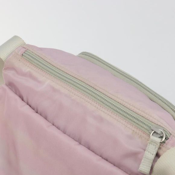 PRADA Shoulder Bag Nylon Pink Silver Auth 194319A
