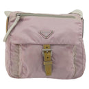 PRADA Shoulder Bag Nylon Pink Silver Auth 194319A-2