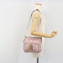 PRADA Shoulder Bag Nylon Pink Silver Auth 194319A-28