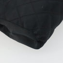 CHANEL Bicolore Clutch Bag Satin Black Gold CC Auth 194321-11
