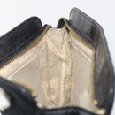 CHANEL Bicolore Clutch Bag Satin Black Gold CC Auth 194321-16