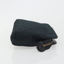 CHANEL Bicolore Clutch Bag Satin Black Gold CC Auth 194321-4
