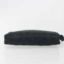 CHANEL Bicolore Clutch Bag Satin Black Gold CC Auth 194321-7