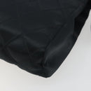 CHANEL Bicolore Clutch Bag Satin Black Gold CC Auth 194321-8