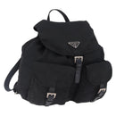 PRADA Backpack Nylon Black Silver Auth 194322-1