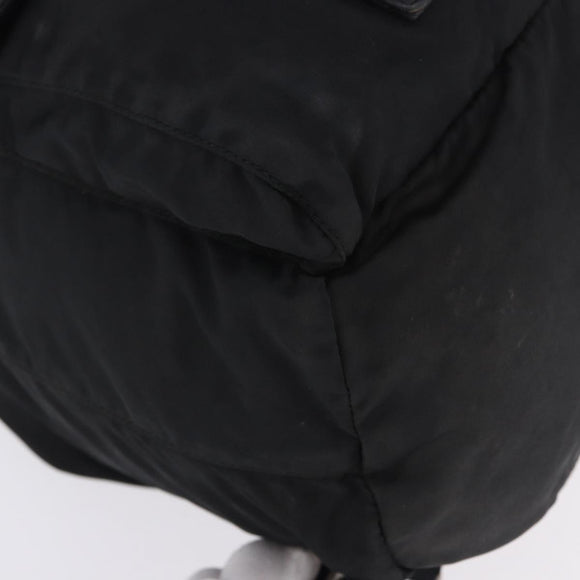 PRADA Backpack Nylon Black Silver Auth 194322