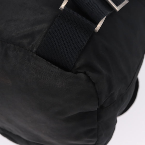 PRADA Backpack Nylon Black Silver Auth 194322