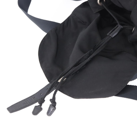 PRADA Backpack Nylon Black Silver Auth 194322