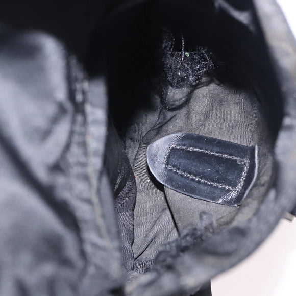 PRADA Backpack Nylon Black Silver Auth 194322