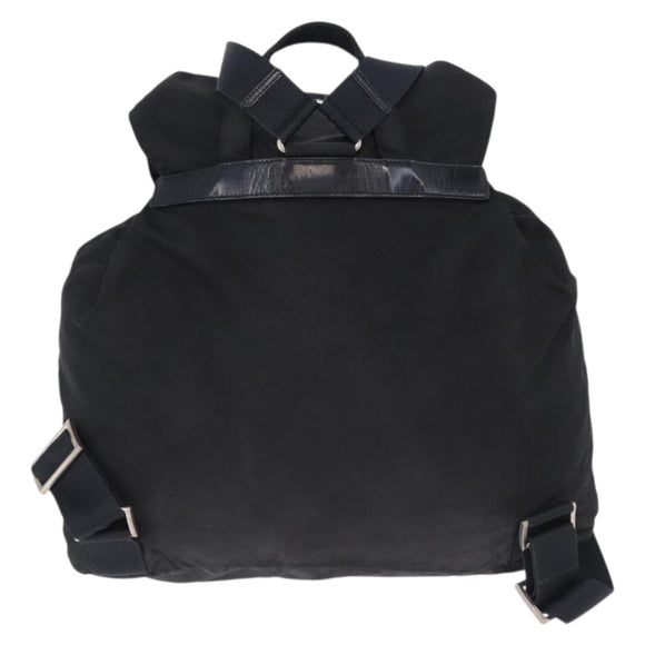 PRADA Backpack Nylon Black Silver Auth 194322