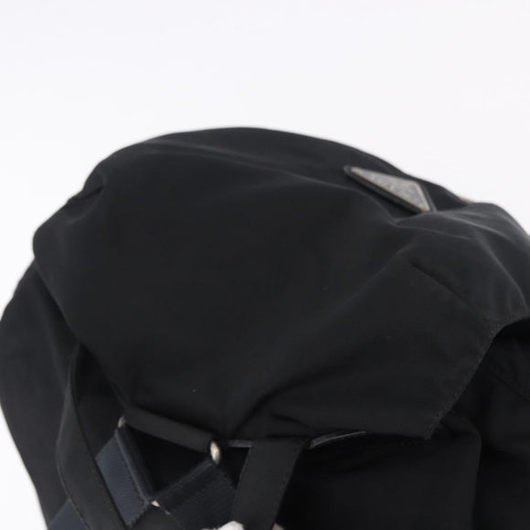 PRADA Backpack Nylon Black Silver Auth 194322