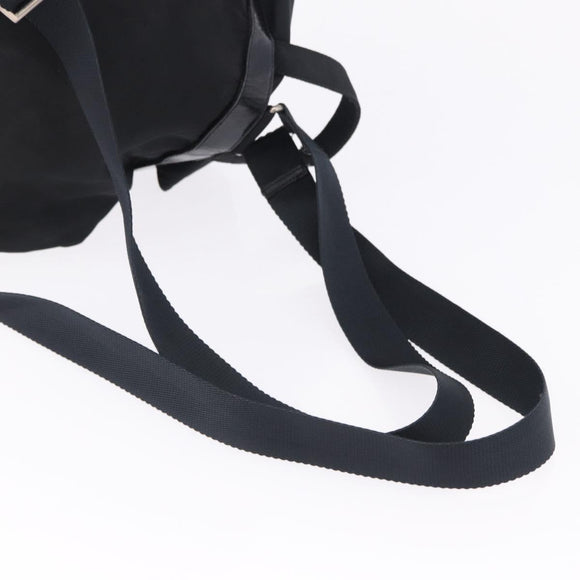 PRADA Backpack Nylon Black Silver Auth 194322