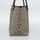 GUCCI GG Supreme Tote Bag PVC Beige Silver 114595 Auth 194324-4