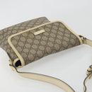 GUCCI GG Supreme Shoulder Bag PVC Beige Gold 223666 Auth 194327-6