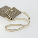 GUCCI GG Supreme Shoulder Bag PVC Beige Gold 223666 Auth 194327-7