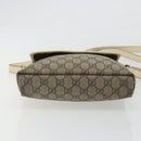 GUCCI GG Supreme Shoulder Bag PVC Beige Gold 223666 Auth 194327-5