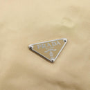 PRADA Hand Bag Nylon Beige Silver Auth 194328A-17