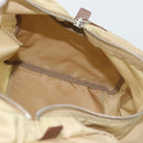 PRADA Hand Bag Nylon Beige Silver Auth 194328A-19