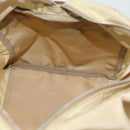 PRADA Hand Bag Nylon Beige Silver Auth 194328A-20