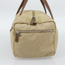 PRADA Hand Bag Nylon Beige Silver Auth 194328A-3
