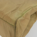PRADA Chain Tote Bag Nylon Beige Gold Auth 194329-9