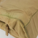 PRADA Chain Tote Bag Nylon Beige Gold Auth 194329-14