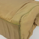 PRADA Chain Tote Bag Nylon Beige Gold Auth 194329-15