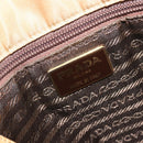PRADA Chain Tote Bag Nylon Beige Gold Auth 194329-18