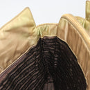PRADA Chain Tote Bag Nylon Beige Gold Auth 194329-19