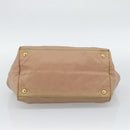 PRADA Hand Bag Nylon 2way Pink Gold Auth 194330-5