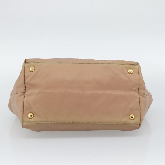 PRADA Hand Bag Nylon 2way Pink Gold Auth 194330