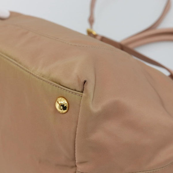 PRADA Hand Bag Nylon 2way Pink Gold Auth 194330
