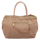 PRADA Hand Bag Nylon 2way Pink Gold Auth 194330-13