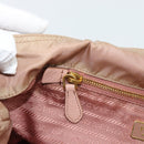 PRADA Hand Bag Nylon 2way Pink Gold Auth 194330-23