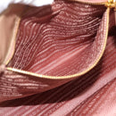 PRADA Hand Bag Nylon 2way Pink Gold Auth 194330-26