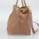 PRADA Hand Bag Nylon 2way Pink Gold Auth 194330-3
