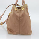 PRADA Hand Bag Nylon 2way Pink Gold Auth 194330-4
