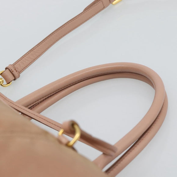 PRADA Hand Bag Nylon 2way Pink Gold Auth 194330