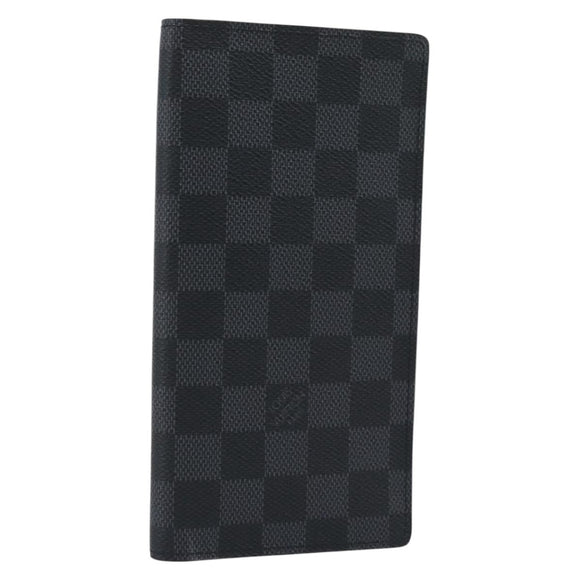 LOUIS VUITTON Damier Grafitte Portefeuille Braza Long Wallet N62665 Auth 194331A