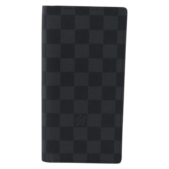 LOUIS VUITTON Damier Grafitte Portefeuille Braza Long Wallet N62665 Auth 194331A