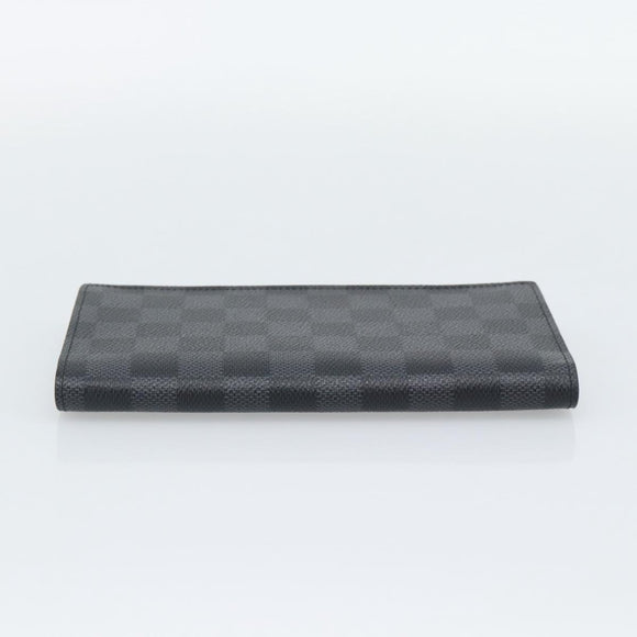 LOUIS VUITTON Damier Grafitte Portefeuille Braza Long Wallet N62665 Auth 194331A