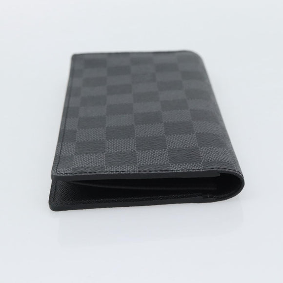 LOUIS VUITTON Damier Grafitte Portefeuille Braza Long Wallet N62665 Auth 194331A