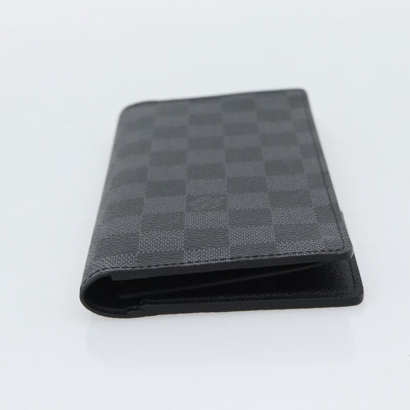 LOUIS VUITTON Damier Grafitte Portefeuille Braza Long Wallet N62665 Auth 194331A