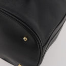 GUCCI Bamboo Hand Bag Leather Black Gold 001 2684 1657 Auth 194334-10