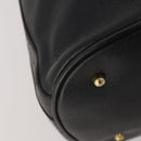 GUCCI Bamboo Hand Bag Leather Black Gold 001 2684 1657 Auth 194334-11